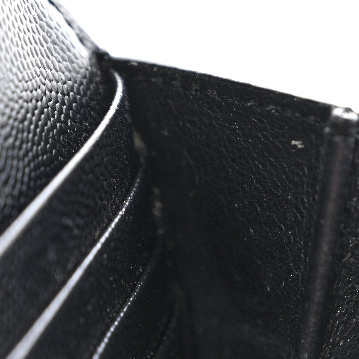 Grain De Poudre Matelasse Chevron Monogram Flap Wallet Black