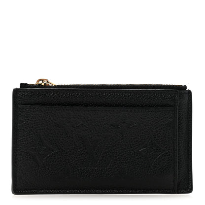 Empreinte Zipper Card Holder Black