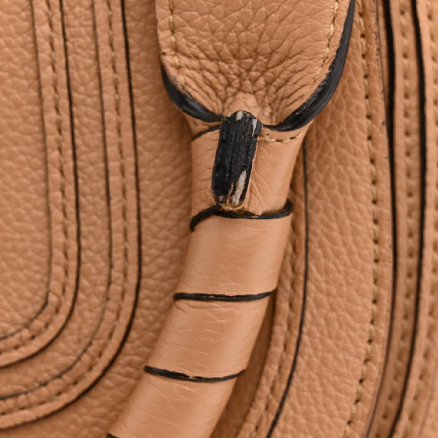 Calfskin Braided Medium Marcie Double Carry Light Tan