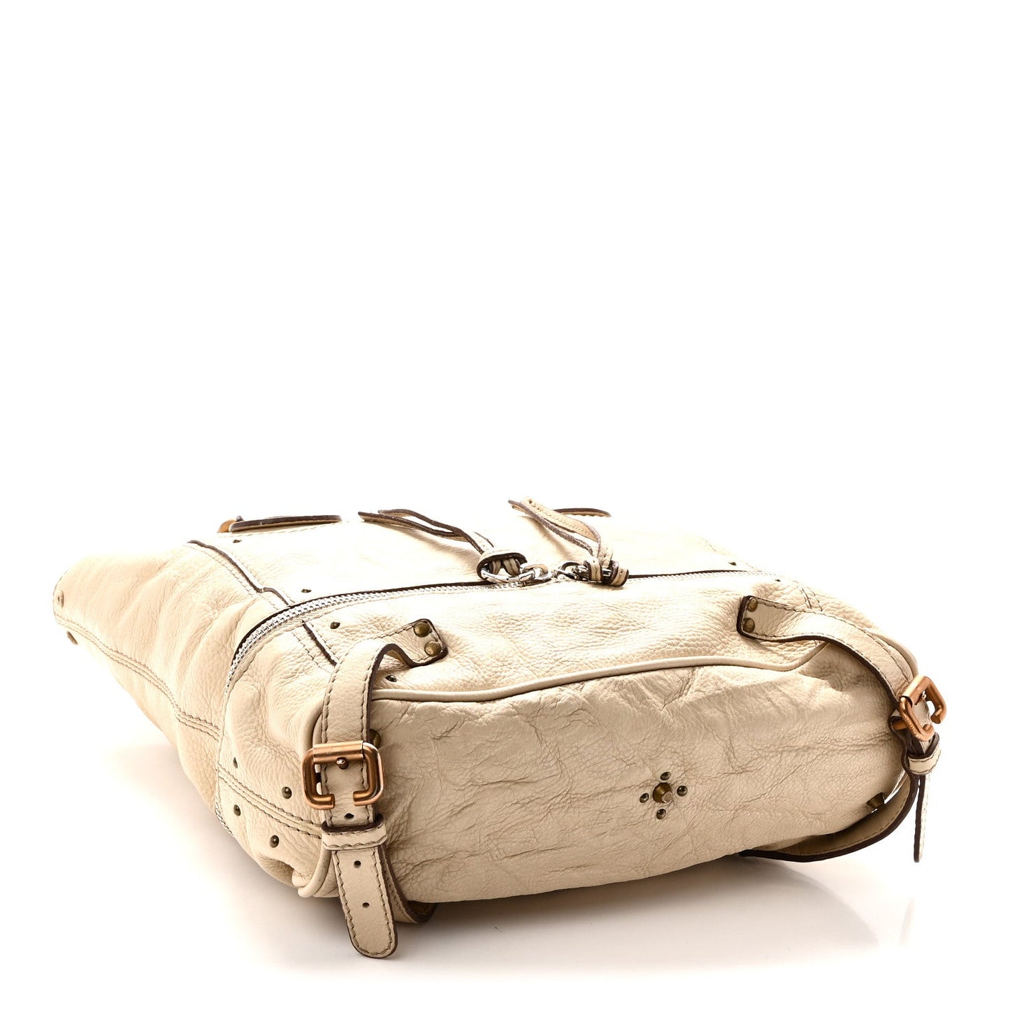 Grained Calfskin Paddington Shopping Tote Beige