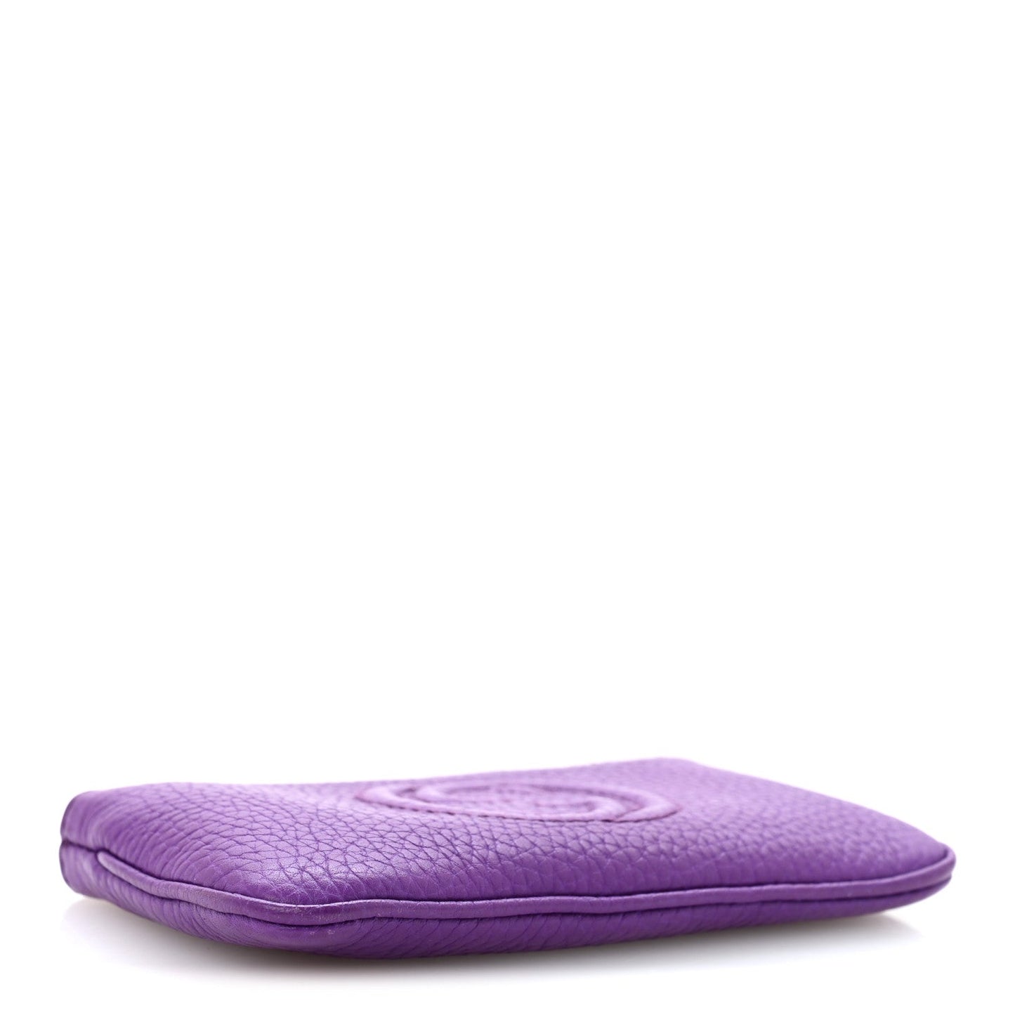 Pebbled Calfskin Soho Key Case Purple