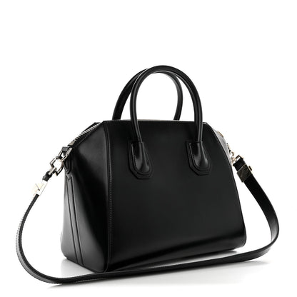 Shiny Lord Calfskin Small Antigona Black