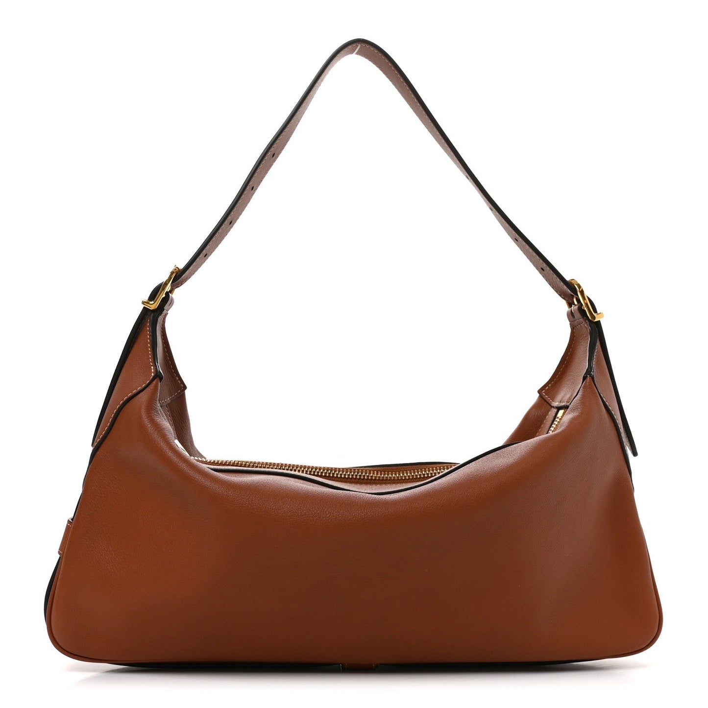 Supple Calfskin Medium Romy Shoulder Bag Tan
