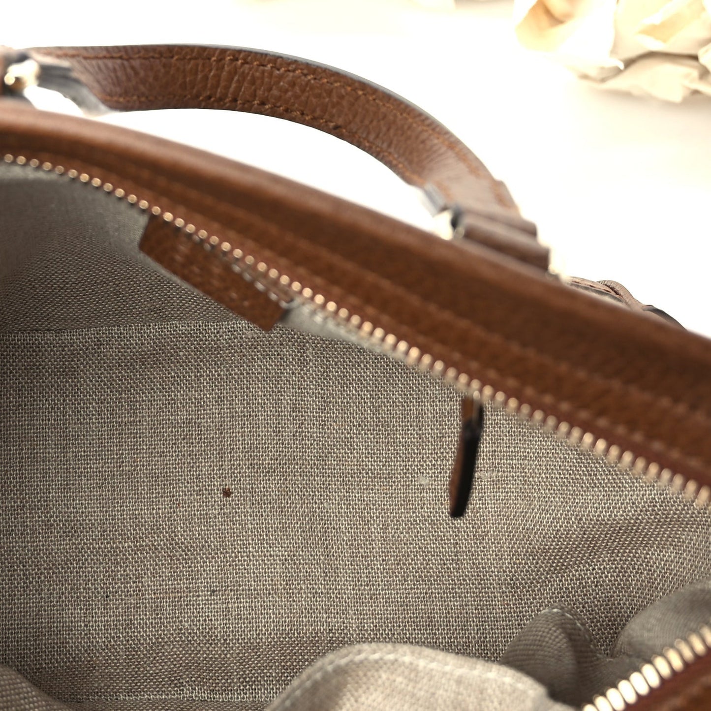 Monogram Small Bree Tote Beige Tabacco