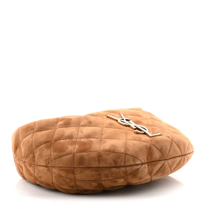 Suede Quilted Icarino Bag Caramel Cognac