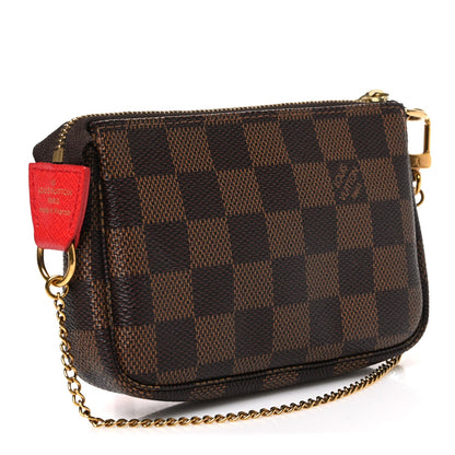 Damier Ebene 2019 Christmas Animation Mini Pochette Accessories Red
