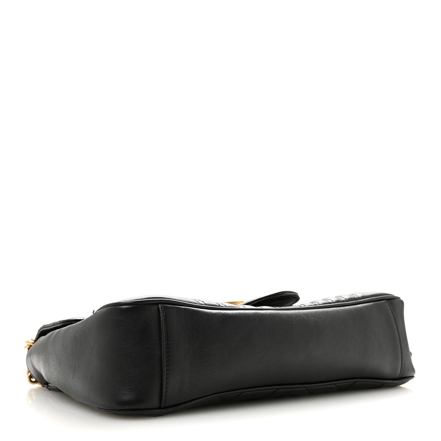 Calfskin Matelasse Medium GG Marmont Shoulder Bag Black