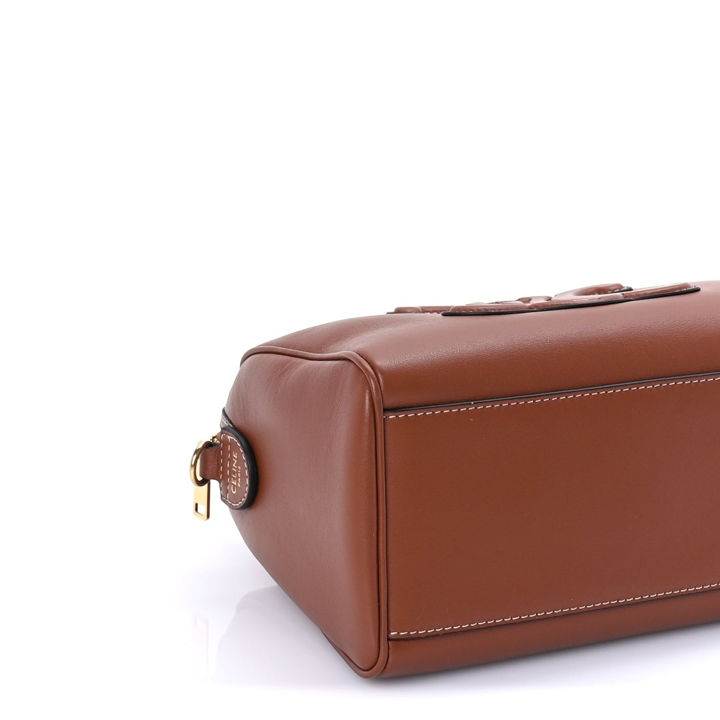 Smooth Calfskin Triomphe Small Boston Bag Tan