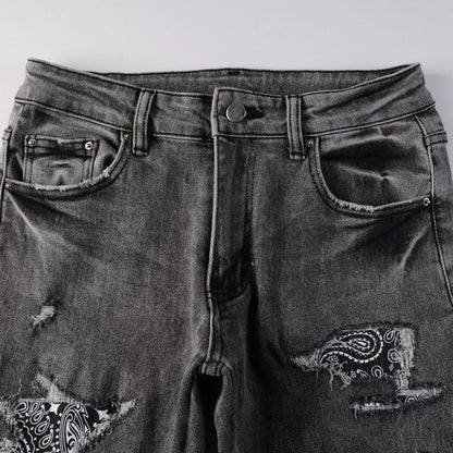 Jeans bandana neri Amr
