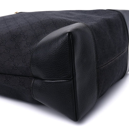 Denim Monogram Medium Handle Vertical Tote Black
