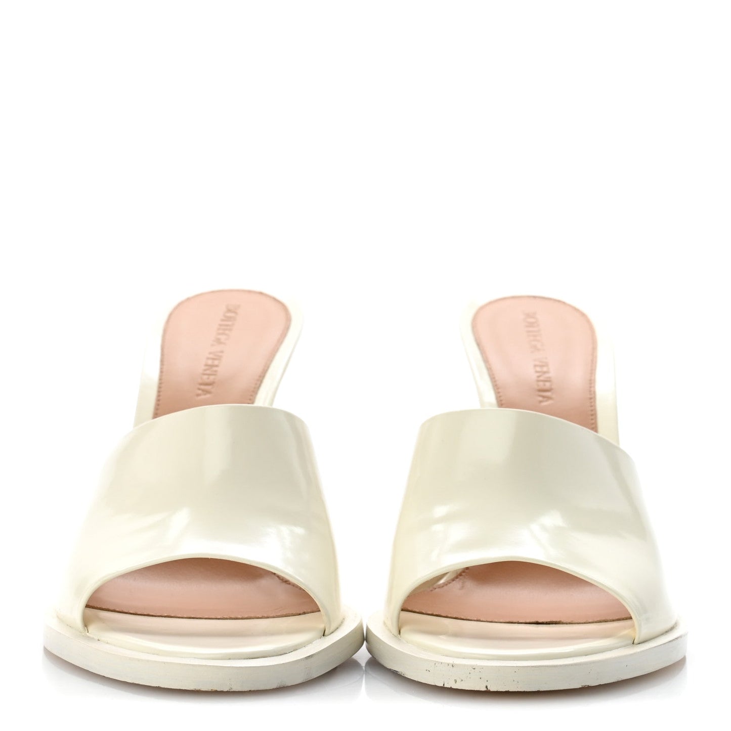Patent Cha Cha Mule Pumps 36 White