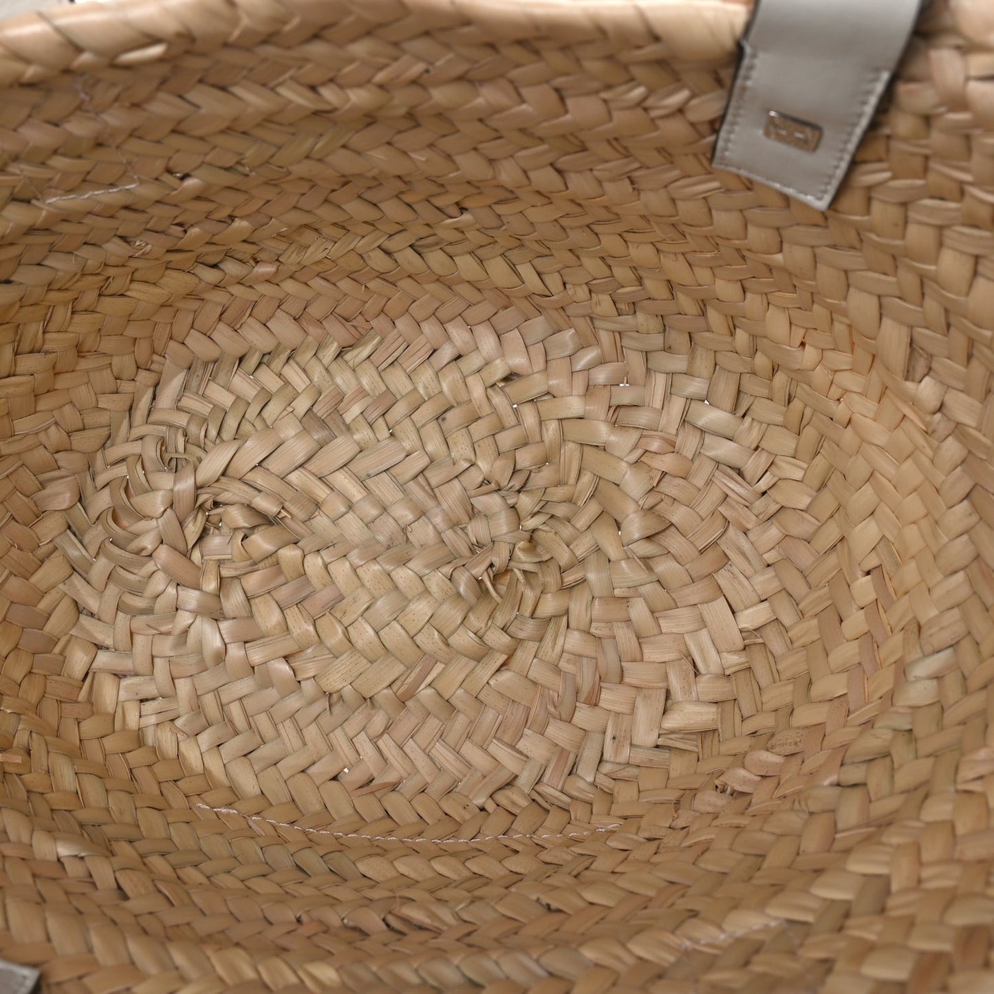 Raffia Mini Basket Tote Bag Natural White Natural white