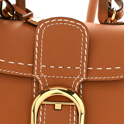 Grained Rodeo Calfskin Surpique Mini Brillant Satchel Vegetal Ivory