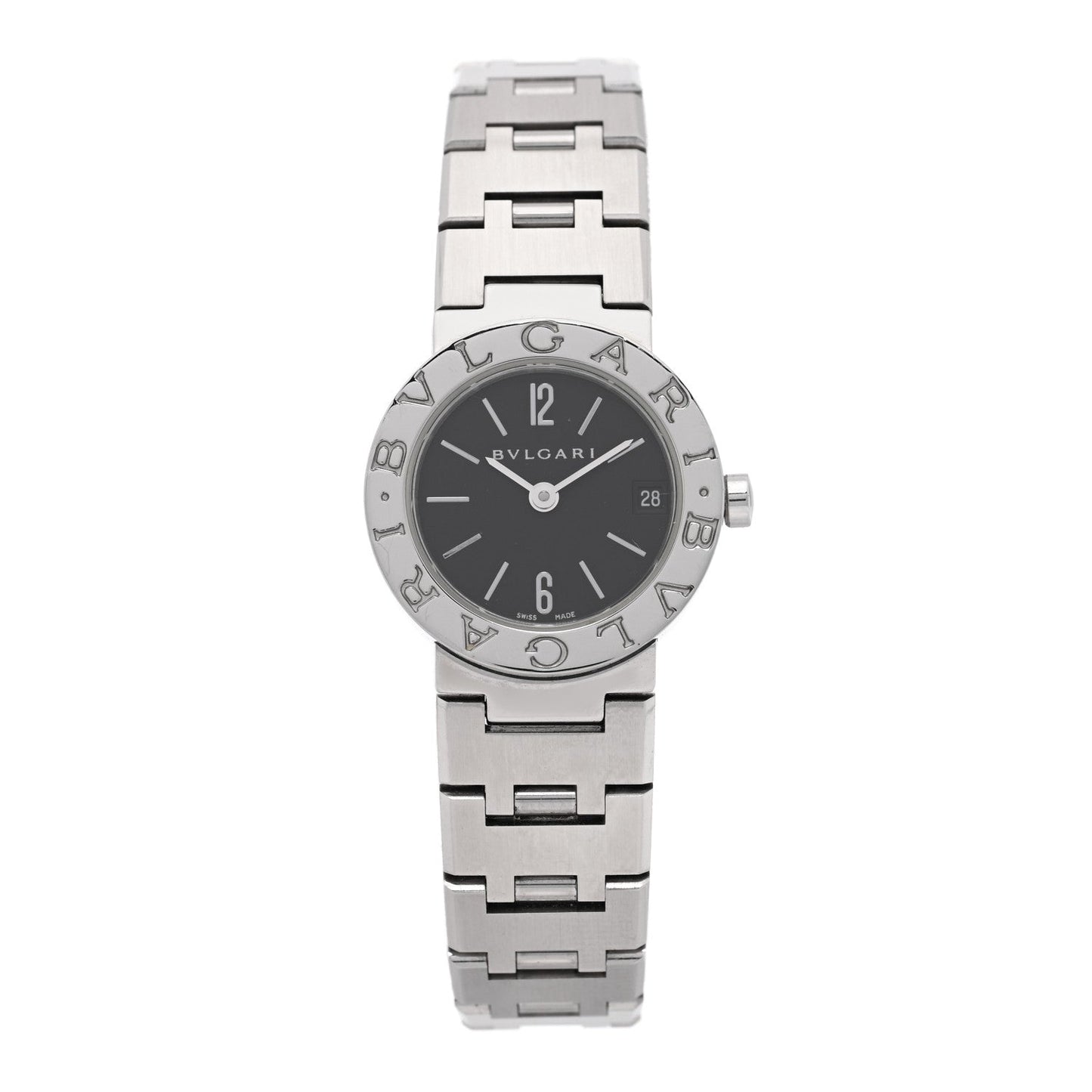 Stainless Steel 23mm Quartz Watch Black