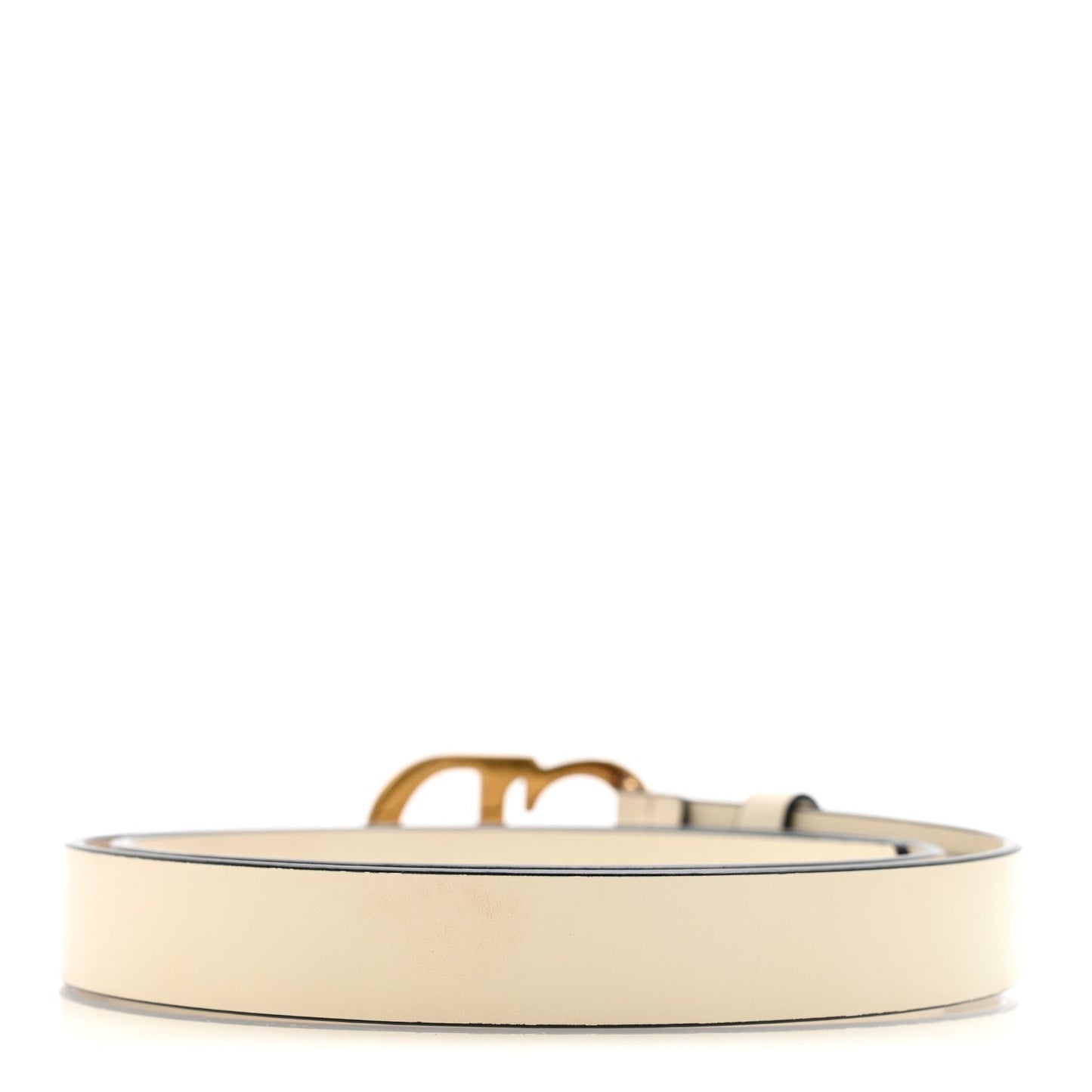 Calfskin Saddle Belt 80 32 White