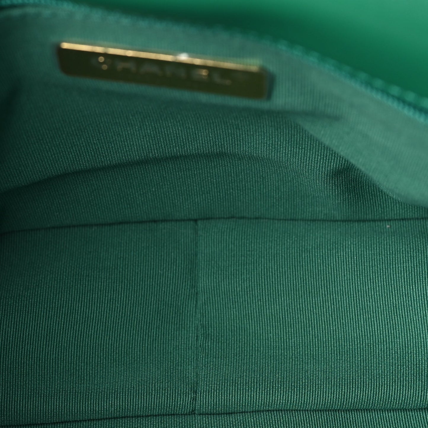 Lambskin Quilted Medium 19 Flap  Green