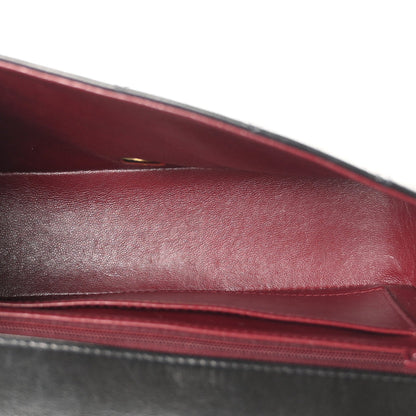 Lambskin Quilted Small Single Flap Black