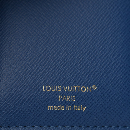 Denim Monogram Jacquard Victorine Wallet Blue
