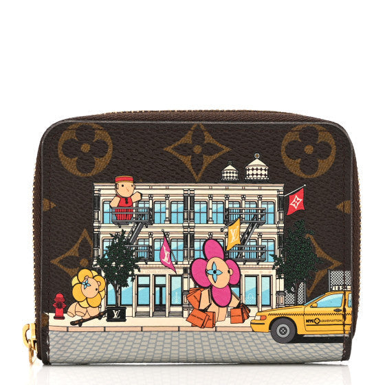 Monogram 2022 Christmas Animation New York Soho Zippy Coin Purse Yellow