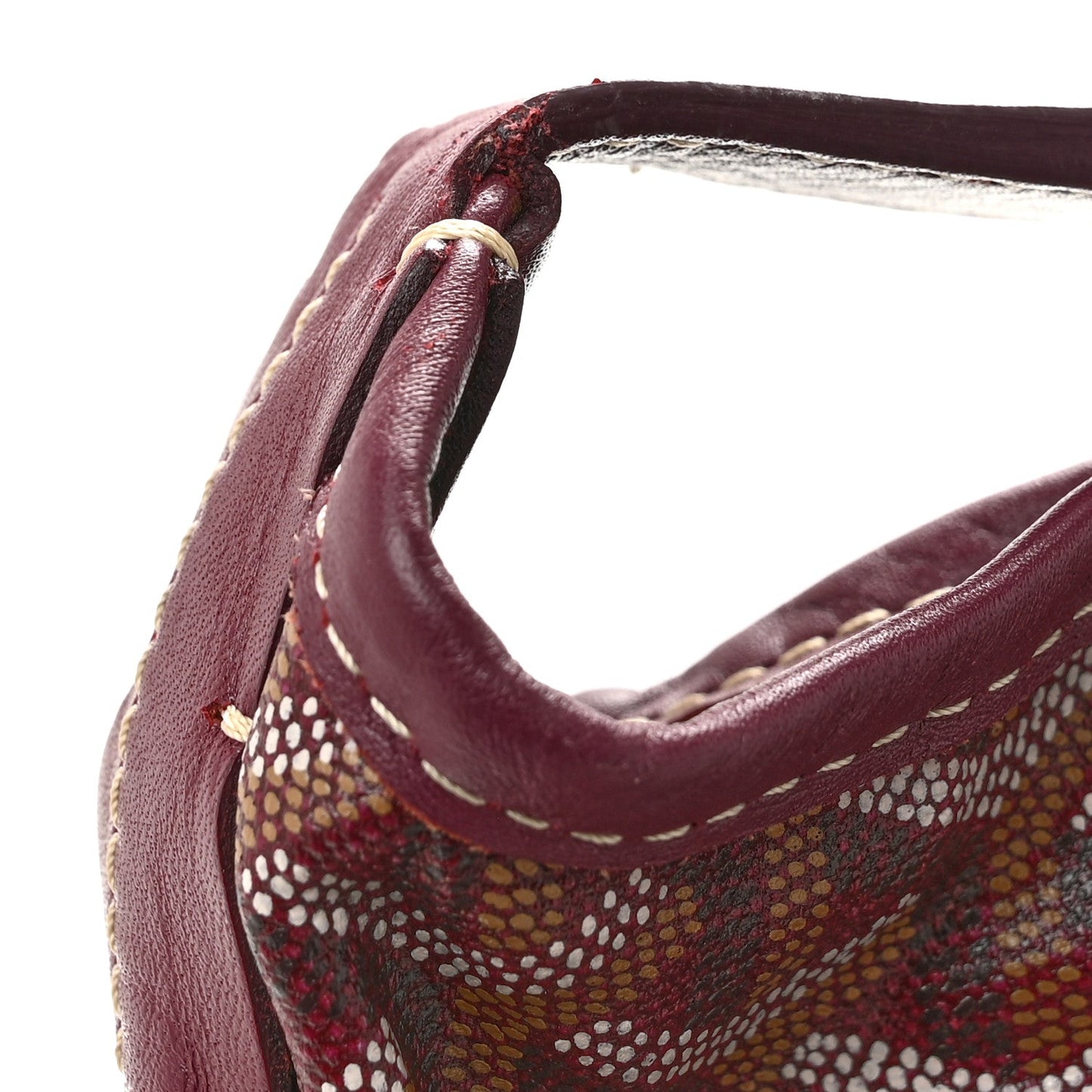 Goyardine Fidji Zip Hobo Burgundy