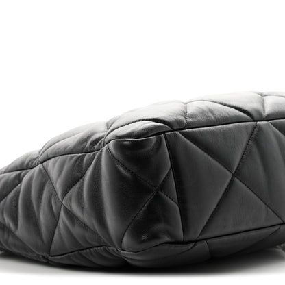 Lambskin Quilted Chanel 19 Shopping Bag Black