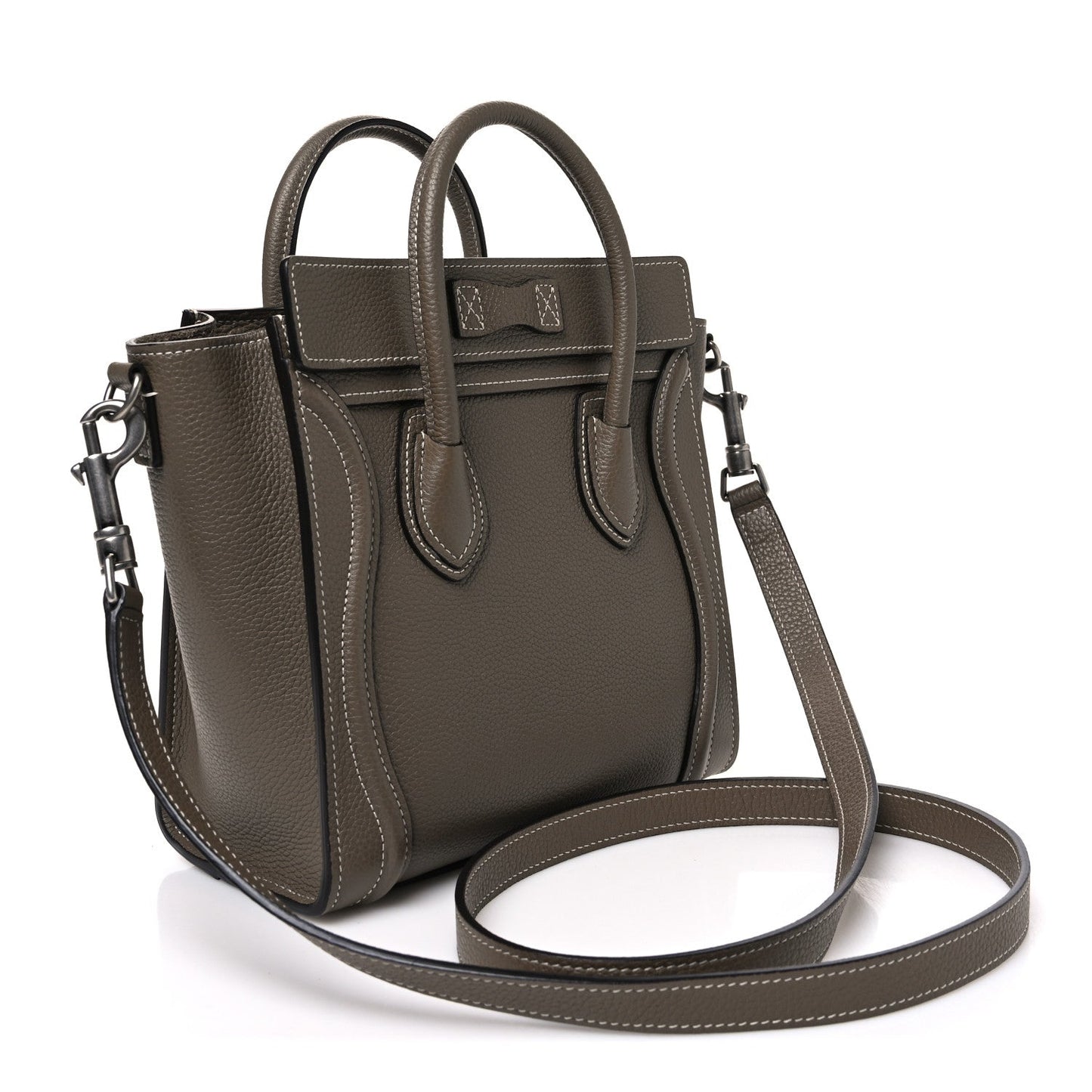 Drummed Calfskin Nano Luggage Souris