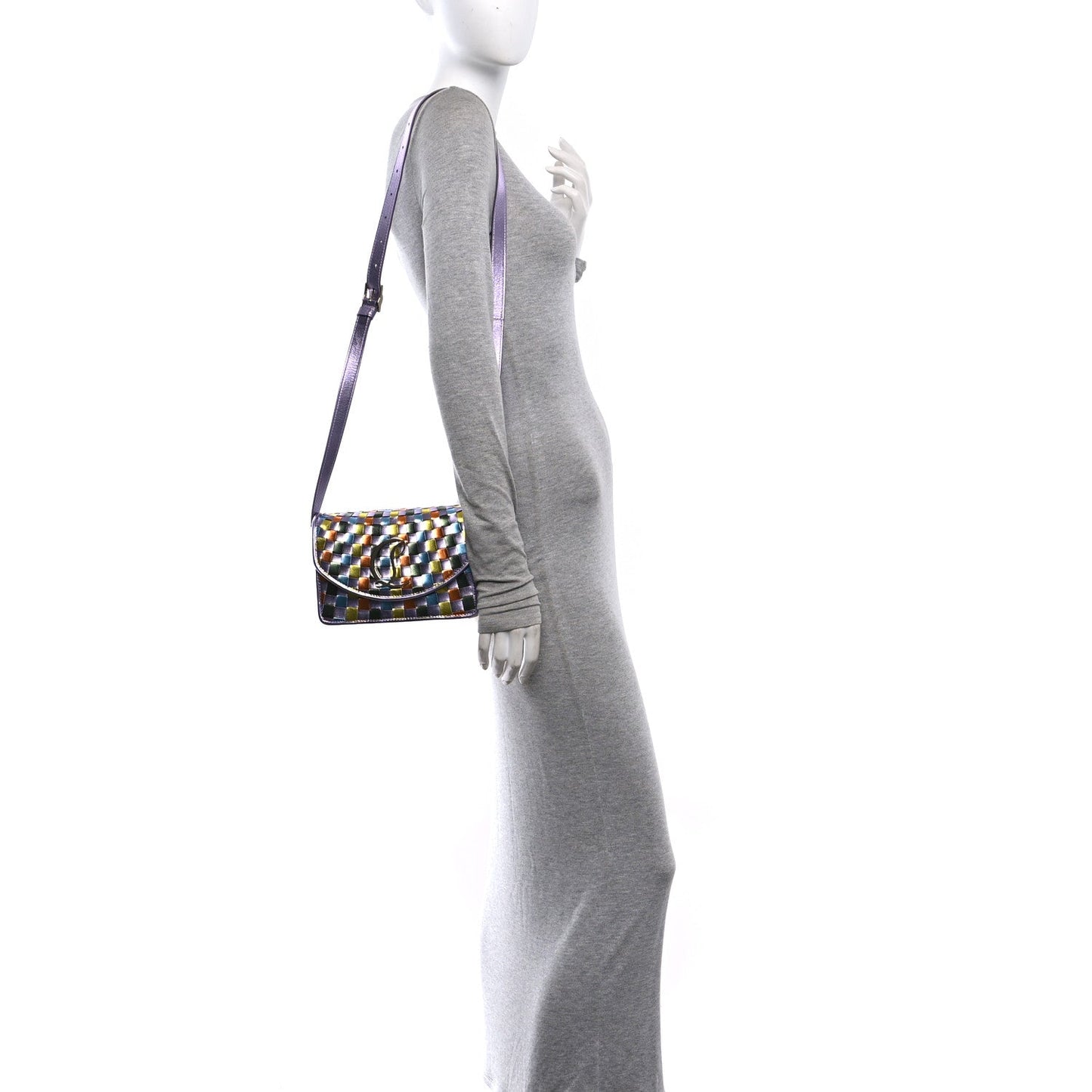 Metallic Nappa Loubi54 Crossbody Bag Multicolor