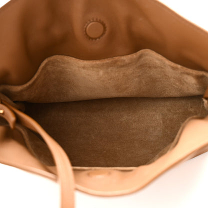 Calfskin Mini Flamenco Knot Clutch Warm Desert