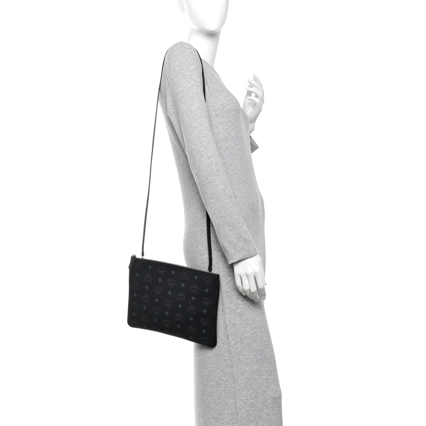 Visetos Medium Crossbody Pouch Black