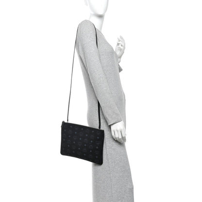 Visetos Medium Crossbody Pouch Black