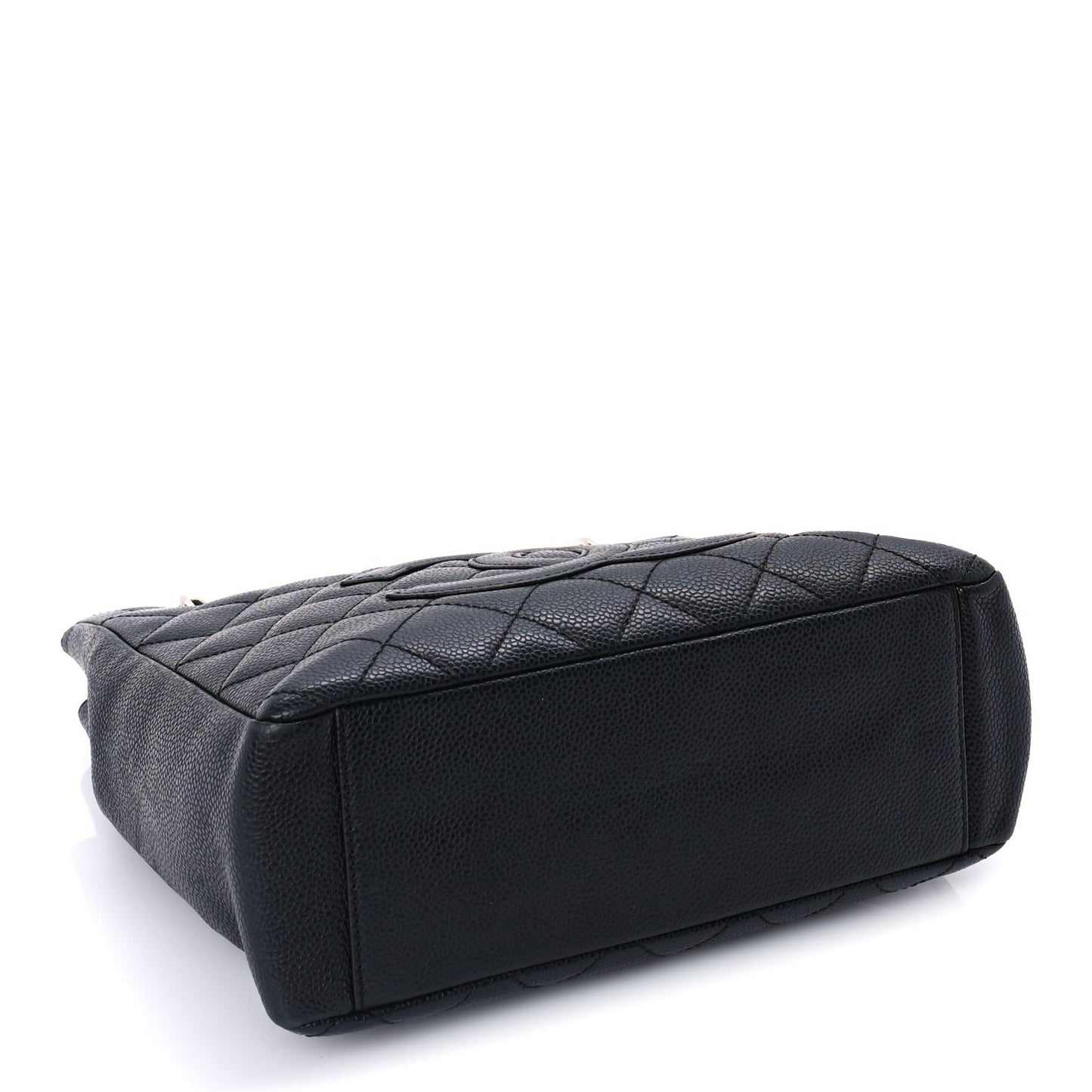 Caviar Quilted Petit Shopping Tote PST Black