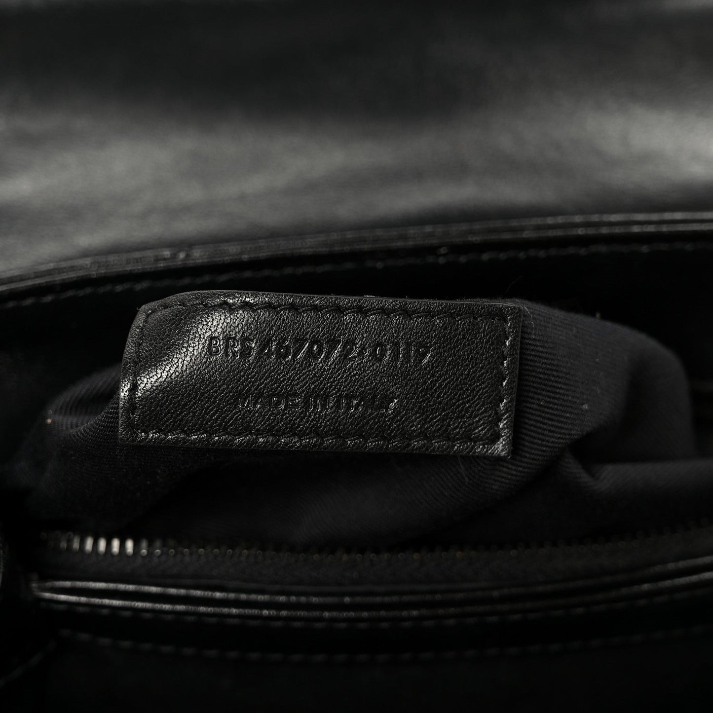 Calfskin Y Quilted Monogram Monochrome Toy Loulou Crossbody Bag Black