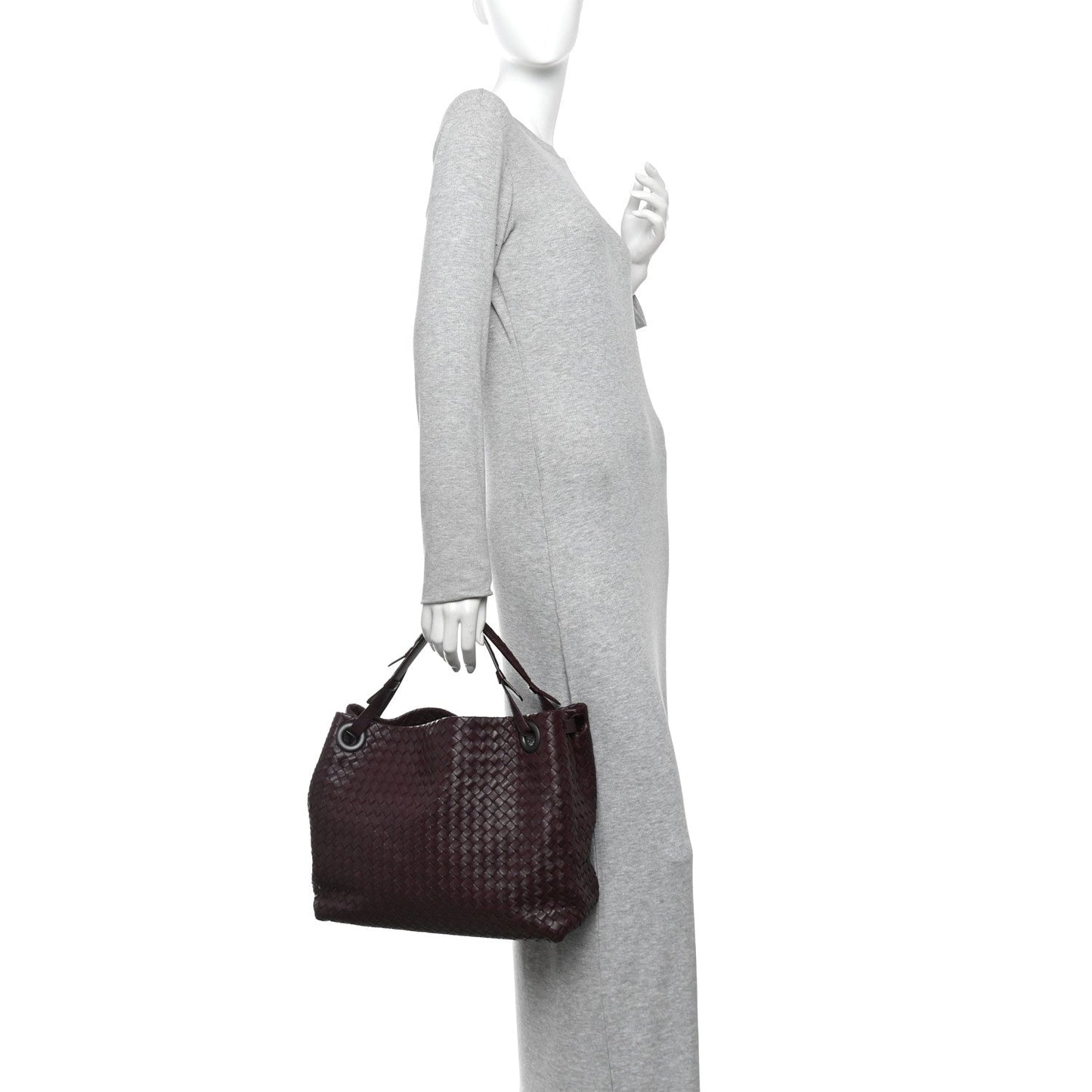Nappa Intrecciato Bella Tote Aubergine