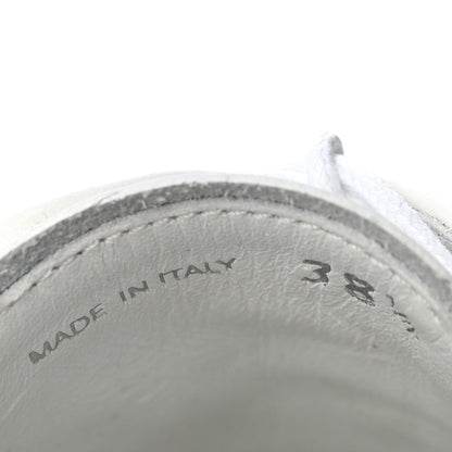 Spazzolato Calzature Donna Triangle Logo 50mm Derby Loafers 38.5 White 38.5 White