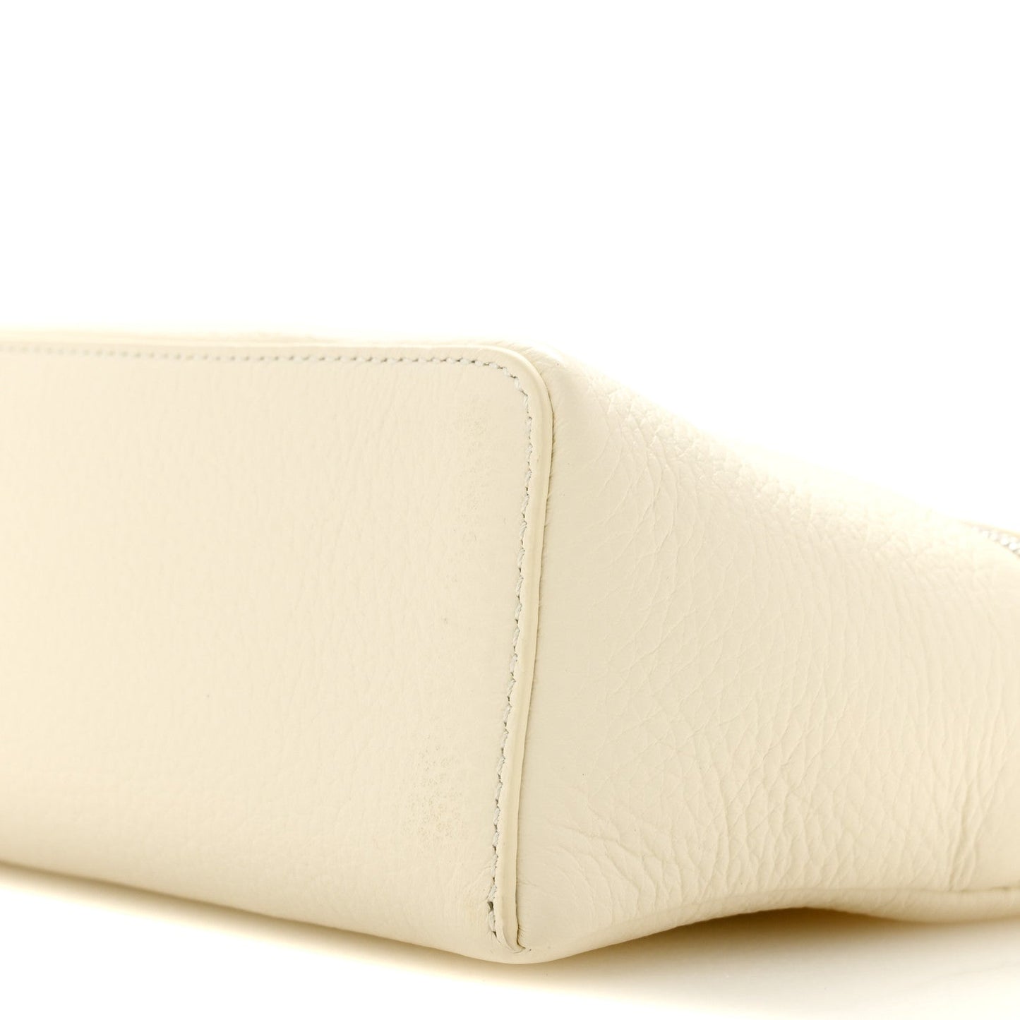 Grained Calfskin L19 Extra Pocket Pouch Whisper White