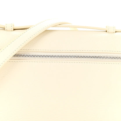 Grained Calfskin L19 Extra Pocket Pouch Whisper White