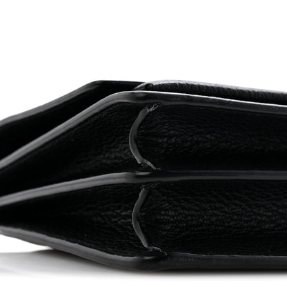Calfskin Medium Monogram Sunset Satchel Black