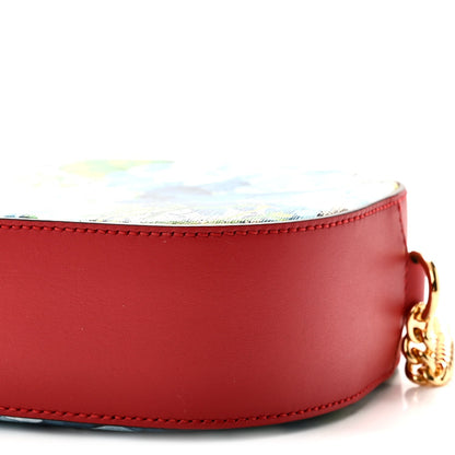 GG Supreme Monogram Blooms Mini Chain Shoulder Bag Beige Blue Navy Hibiscus Red