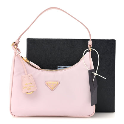Re-Nylon Saffiano Mini Re-Edition 2005 Bag Alabastro
