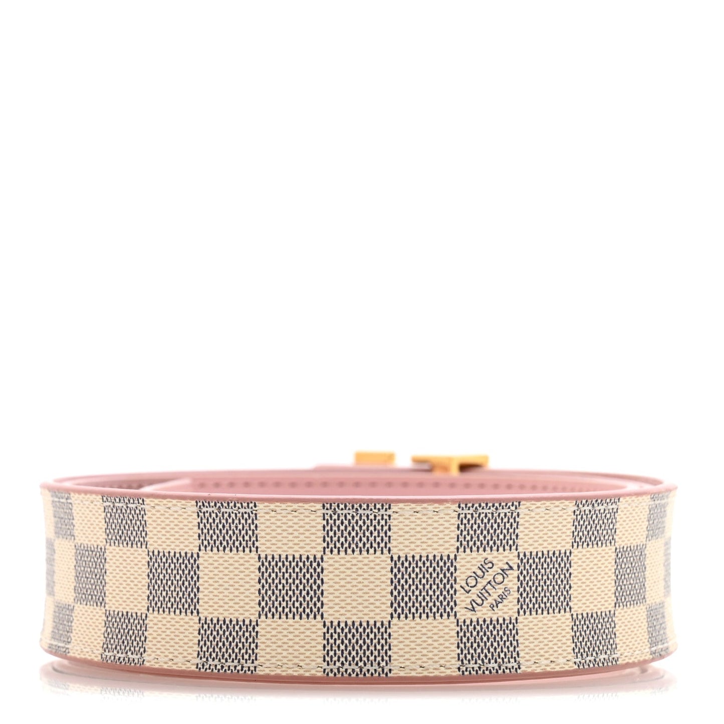 Damier Azur 30mm LV Initiales Reversible Belt 85 34 Pink