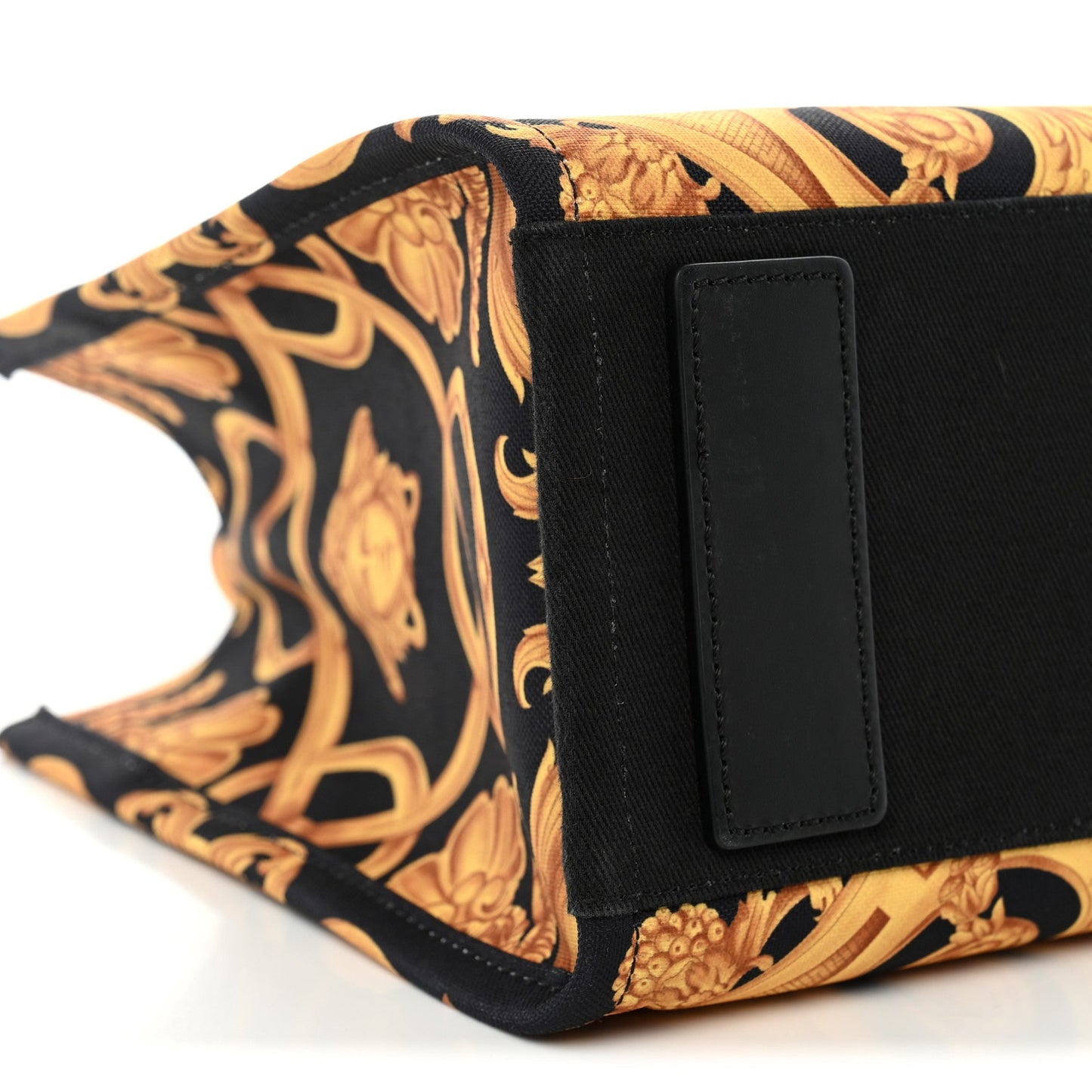 Canvas Baroque Print Medusa Small Tote Black