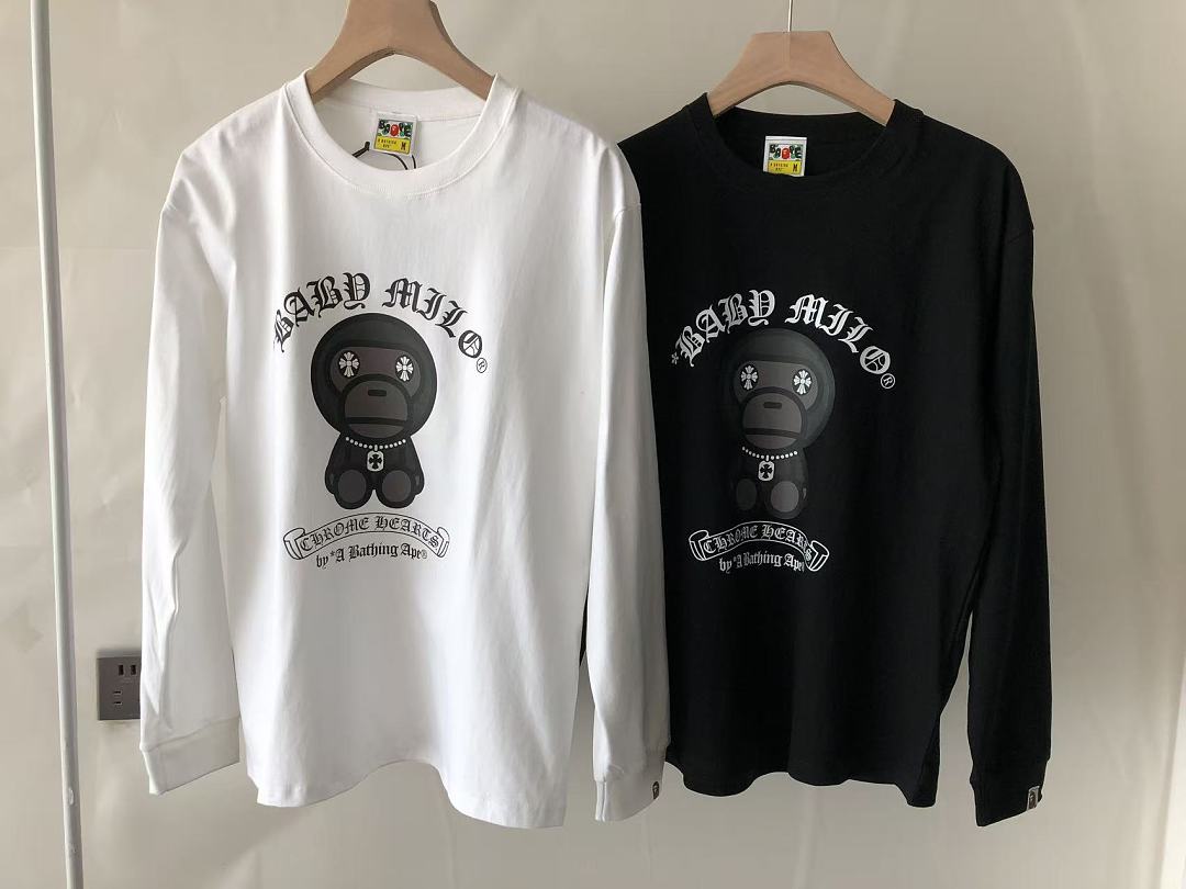 BAPE & CH🔥OM🔥 HE🔥RTS LONG-SLEEVE