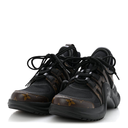 Calfskin Patent Monogram LV Archlight Sneakers 38.5 Black
