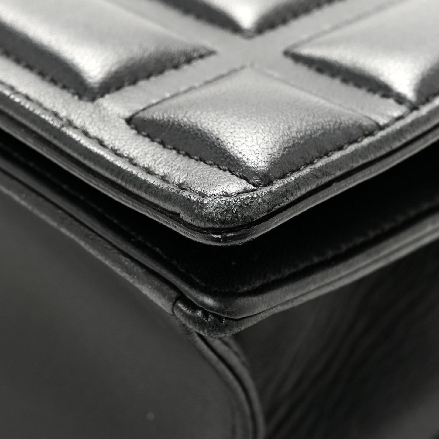 Calfskin Small Diorama Flap Bag Black