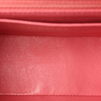 Caviar Quilted Mini Rectangular Flap Dark Pink