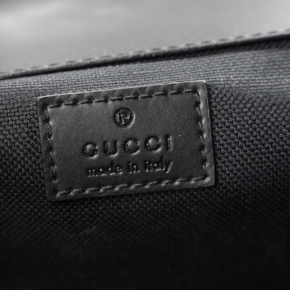 Soft GG Supreme Monogram Calfskin Web Double Buckle Backpack Black