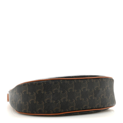 Triomphe Canvas Calfskin Ava Shoulder Bag Tan