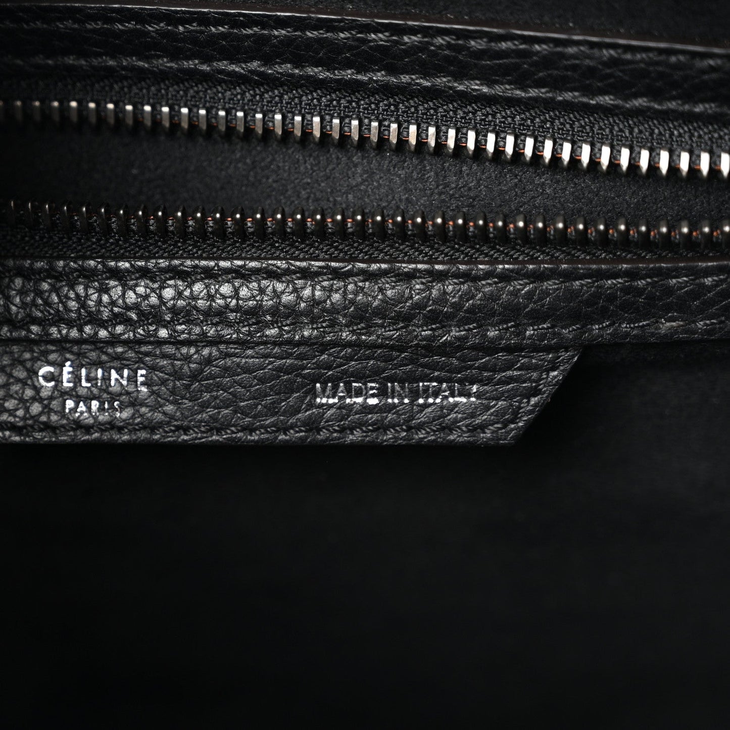 Drummed Calfskin Micro Luggage Black