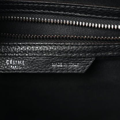 Drummed Calfskin Micro Luggage Black