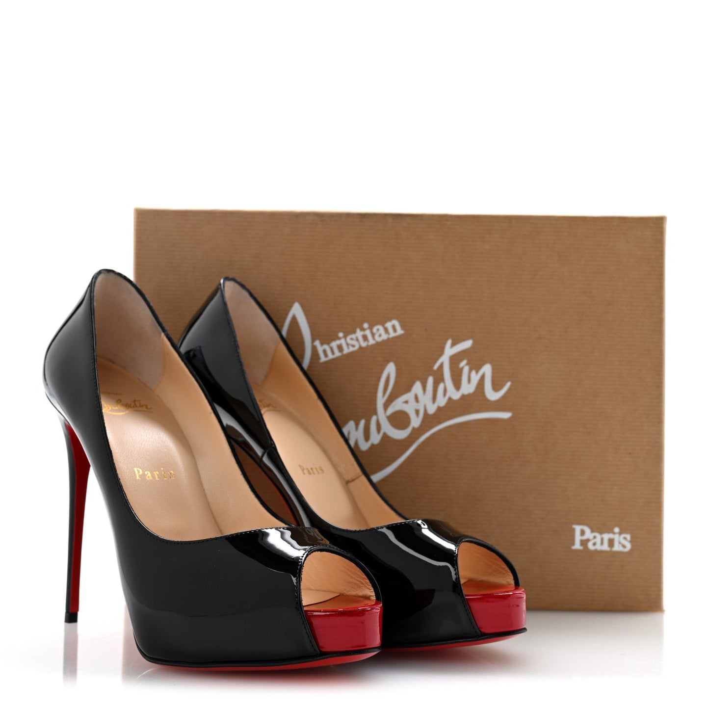 Patent New Very Prive 120 Pumps 37.5 Black Red